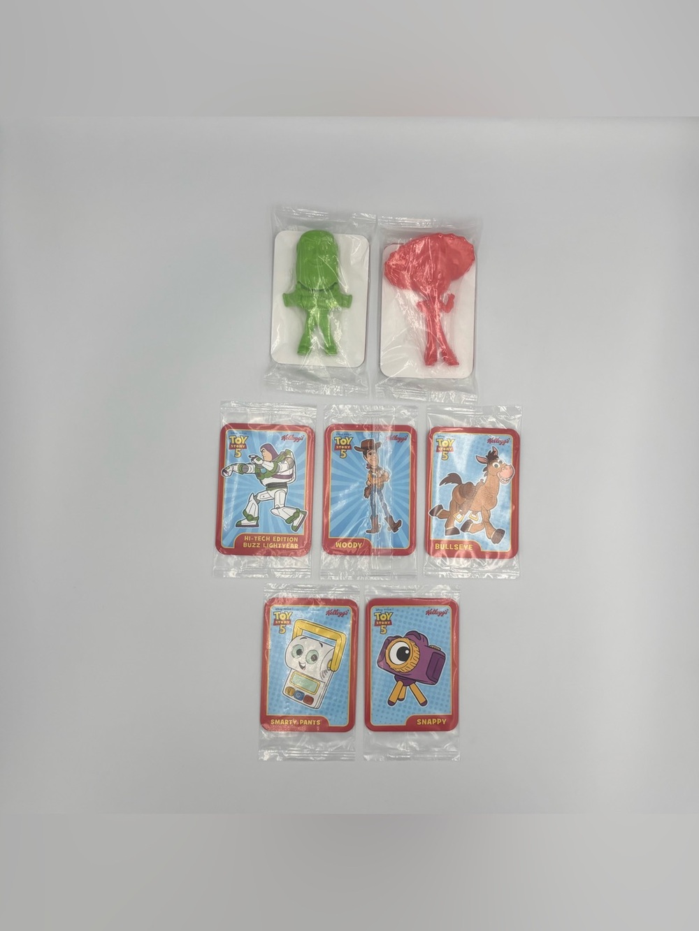 Toy Story 5 Kelloggs Spoon Toys & Trading Cards 5/9 Toy Lot- Buzz Woody Jessie